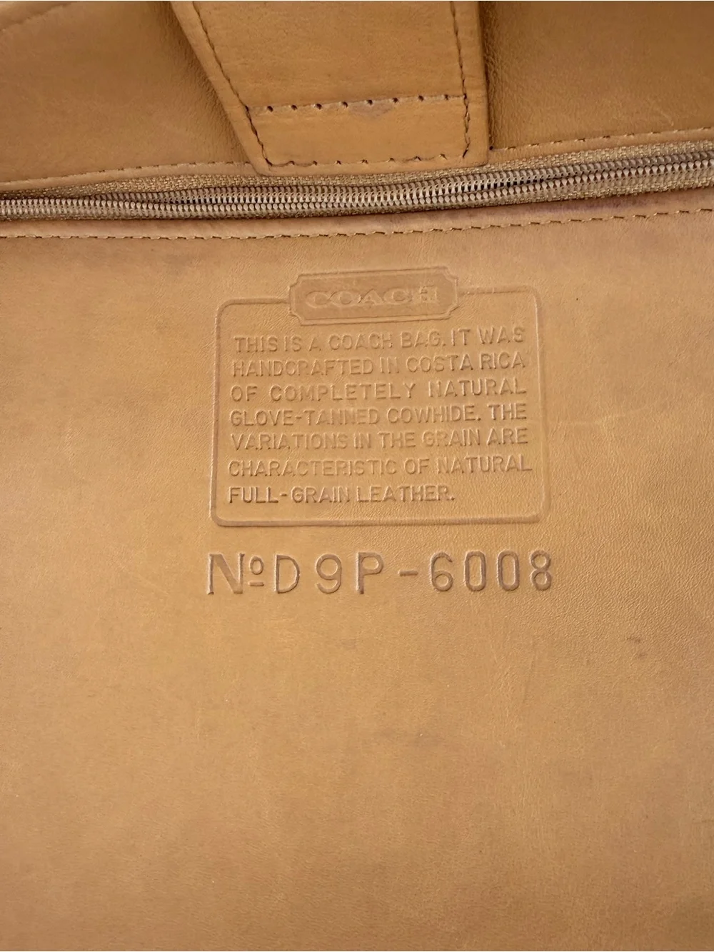 COACH Vintage CAMEL Leather Shoulder Tote/bucket